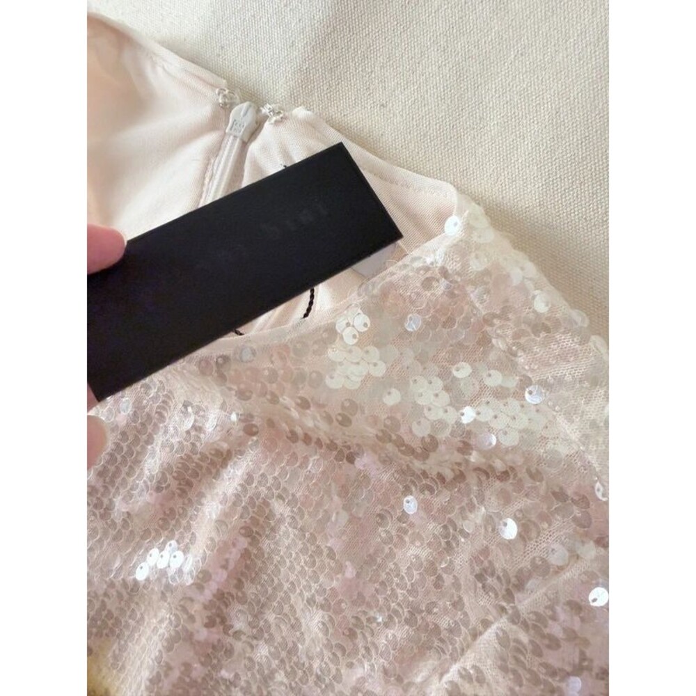 Gianni Bini Ruby Sequin Mini Dress NWT Size Small Champagne - Picture 7 of 14